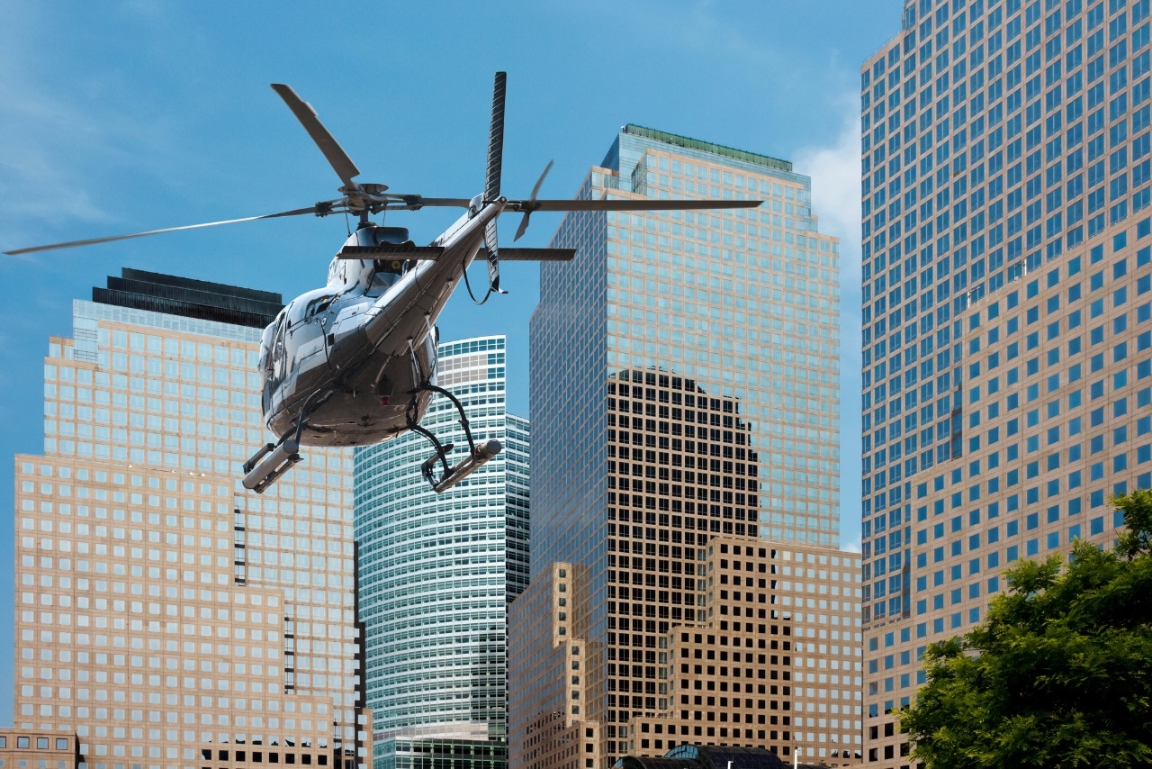 Start eines Helikopters
